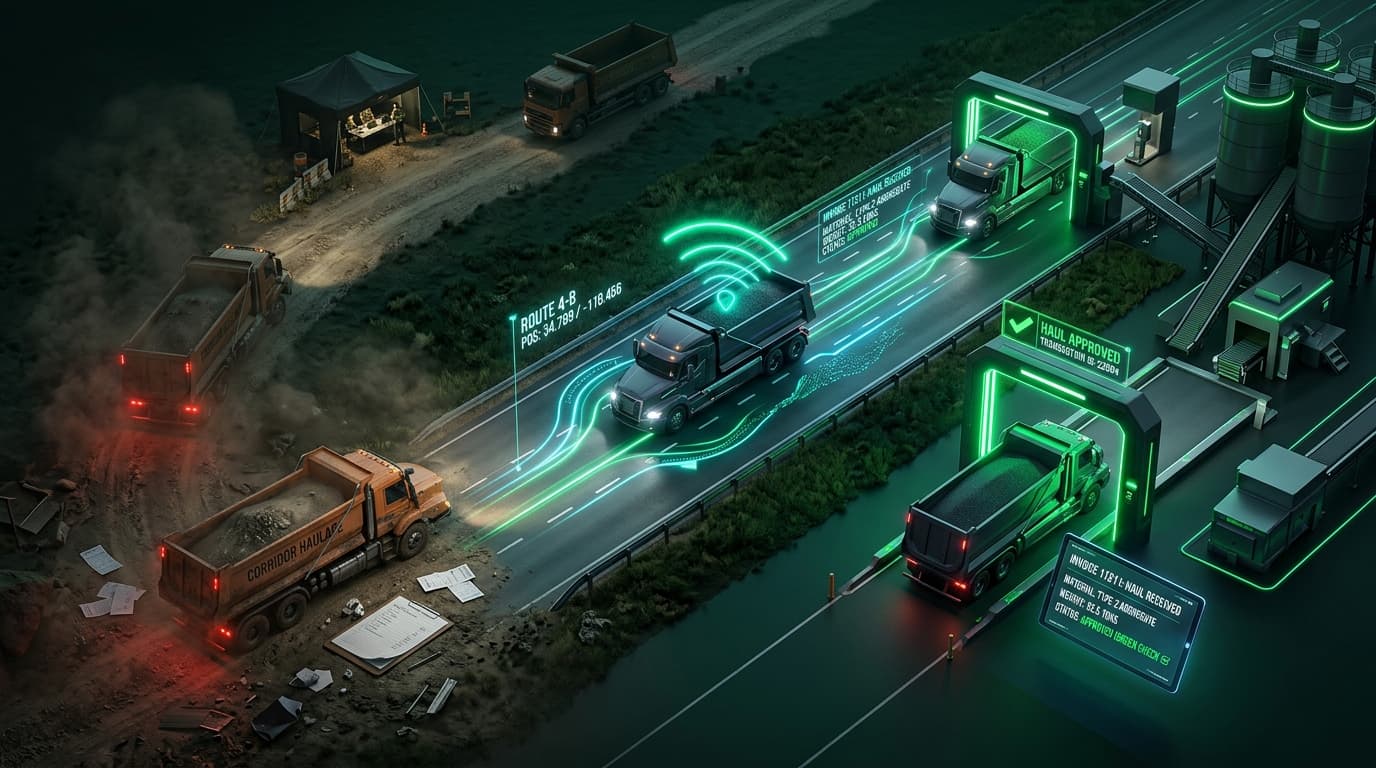 Hauler Fleet Efficiency Corridor from Paper Friction to Automated Velocity